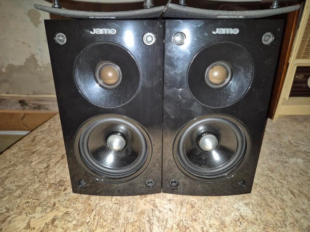 Jamo S502 speakers, Ophalen, Zo goed als nieuw, 60 tot 120 watt, Front, Rear of Stereo speakers