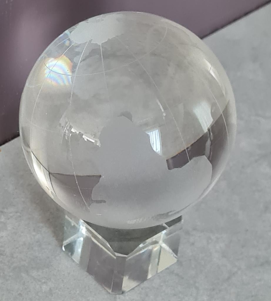 Mooie paperweight - wereldbol, Antiek en Kunst, Ophalen of Verzenden