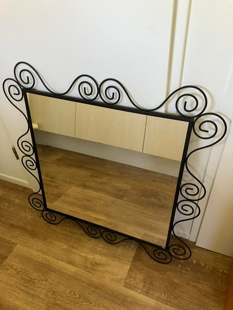 Ikea noresund spiegel zwart, Ophalen, Minder dan 50 cm, Gebruikt, Vierkant