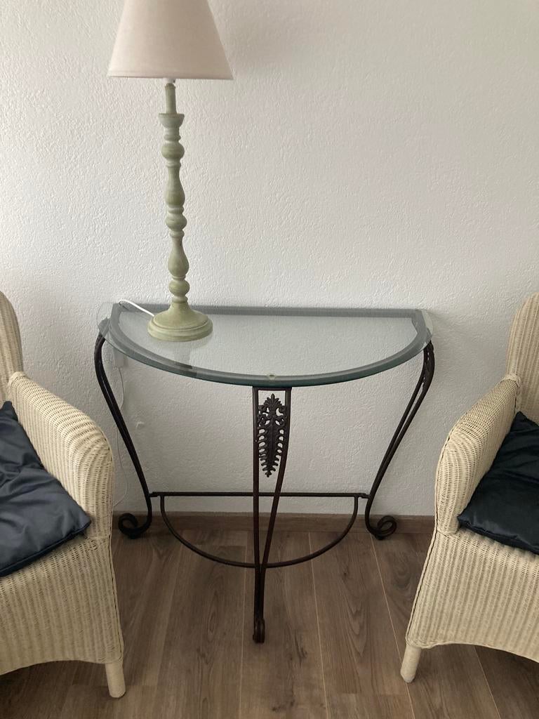 Sidetable, Ophalen, 50 tot 100 cm, Zo goed als nieuw, Glas