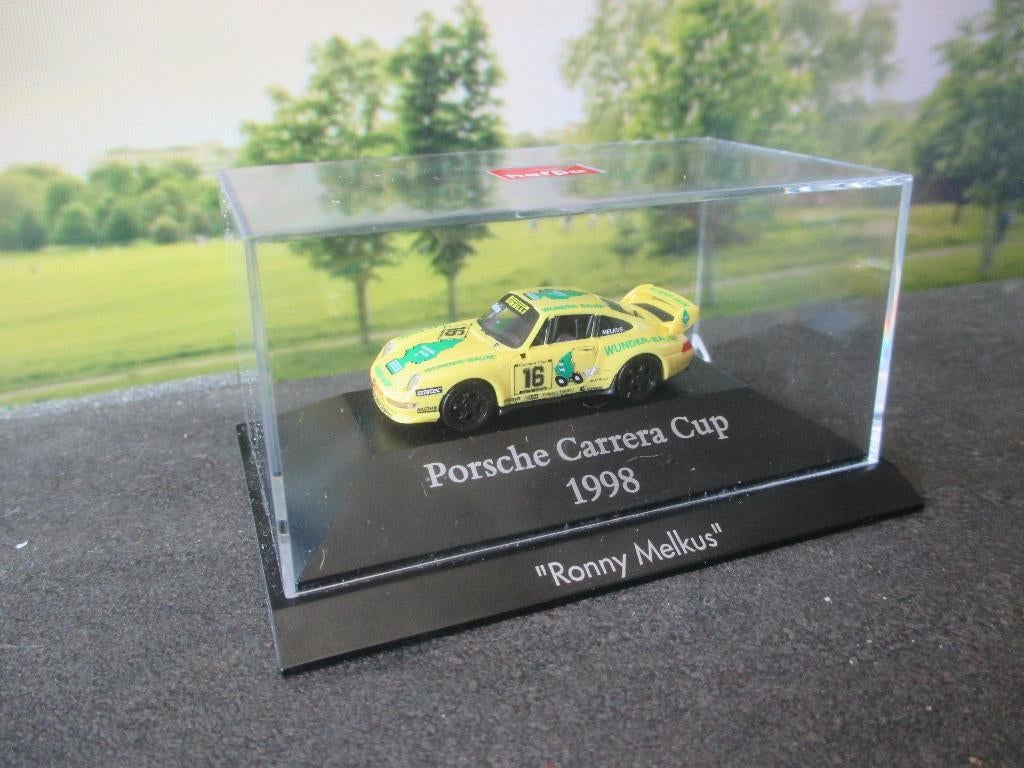 Porsche 993 911 Carrera RS4 Carrera Cup 1998 Ronny Melkus, Ophalen of Verzenden, Zo goed als nieuw, Auto, Herpa