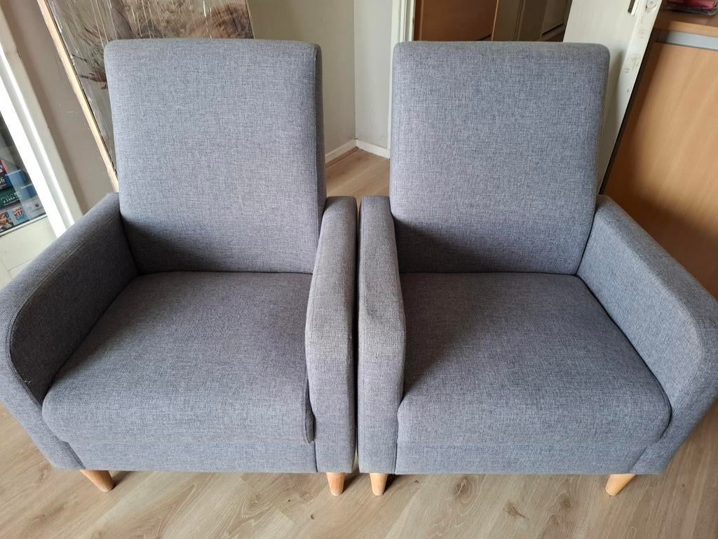 2x Fauteuils Jysk, Ophalen, Gebruikt, 75 tot 100 cm, Stof