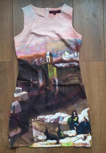 Superstition Jurk met Print (M), Kleding | Dames, Jurken, Gedragen, Maat 38/40 (M), Overige kleuren, Knielengte, Ophalen of Verzenden