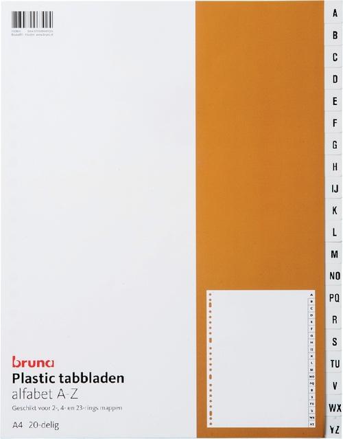 Bruna 20 delig plastic tabbladen NIEUW, Diversen, Schrijfwaren, Nieuw, Ophalen of Verzenden
