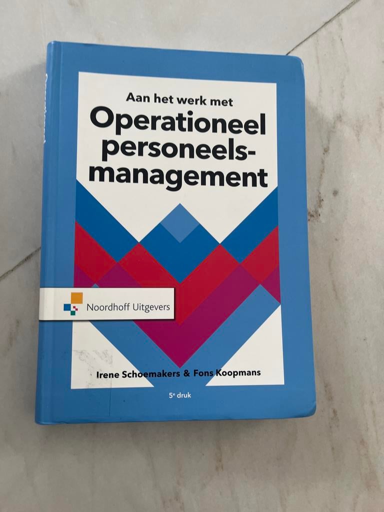 Operationeel personeelsmanagement - 5e druk, Boeken, Studieboeken en Cursussen, Zo goed als nieuw, HBO, Gamma, Ophalen of Verzenden