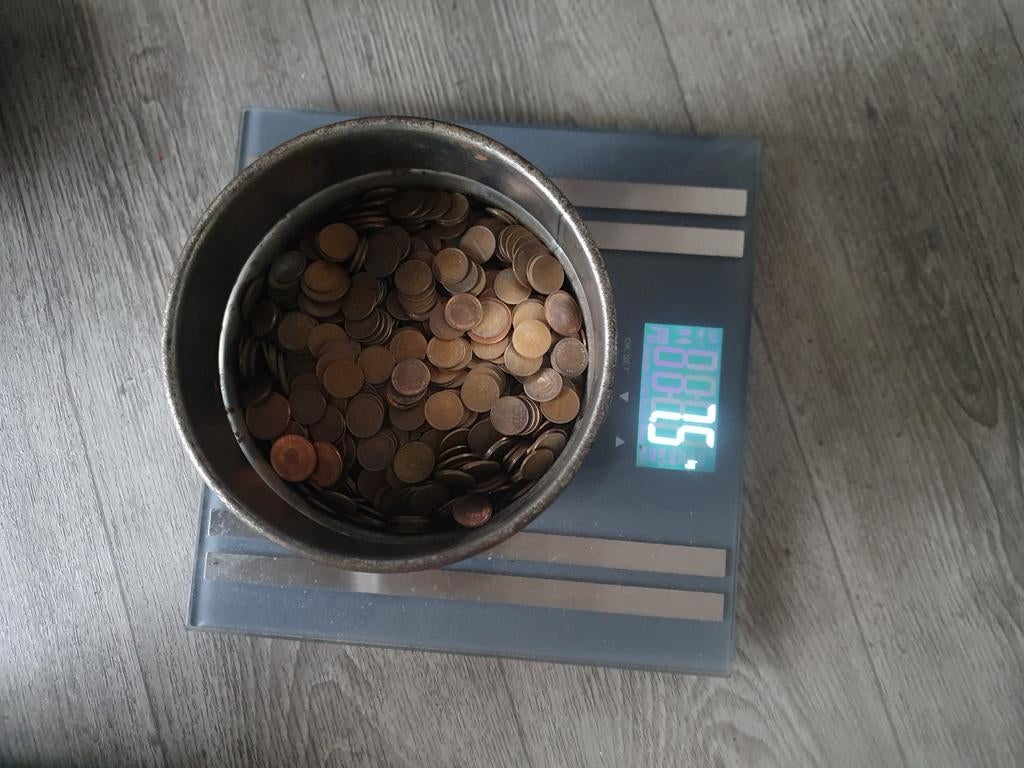 7.5 kg centen en stuivers, Ophalen, Glas of Kopje