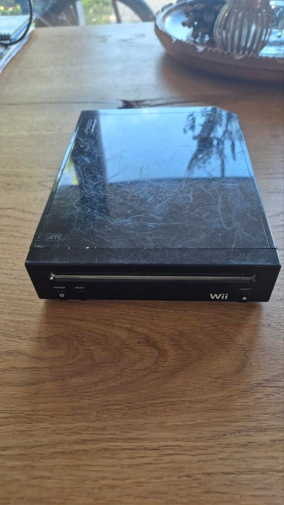 Zwarte Nintendo Wii console met 1 controller, Spelcomputers en Games, Spelcomputers | Nintendo Wii, Ophalen of Verzenden