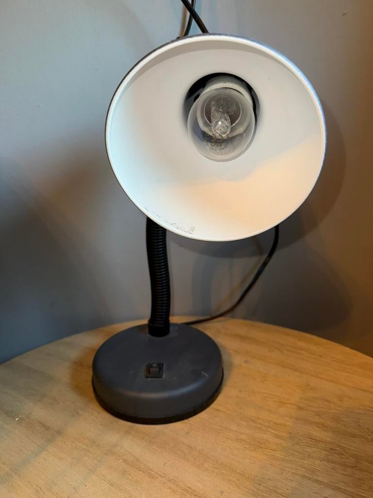 Grijs bureaulamp, Ophalen of Verzenden, Minder dan 50 cm