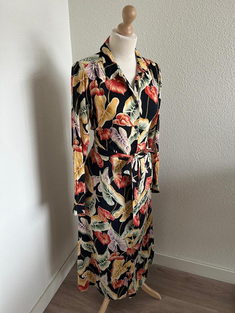 King Louie maat 40 midi blouse jurk 2073, Maat 38/40 (M), Geel, Ophalen of Verzenden, Zo goed als nieuw