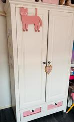 Witte Kinderkledingkast, Kast, 105 cm of meer, Ophalen of Verzenden, Zo goed als nieuw