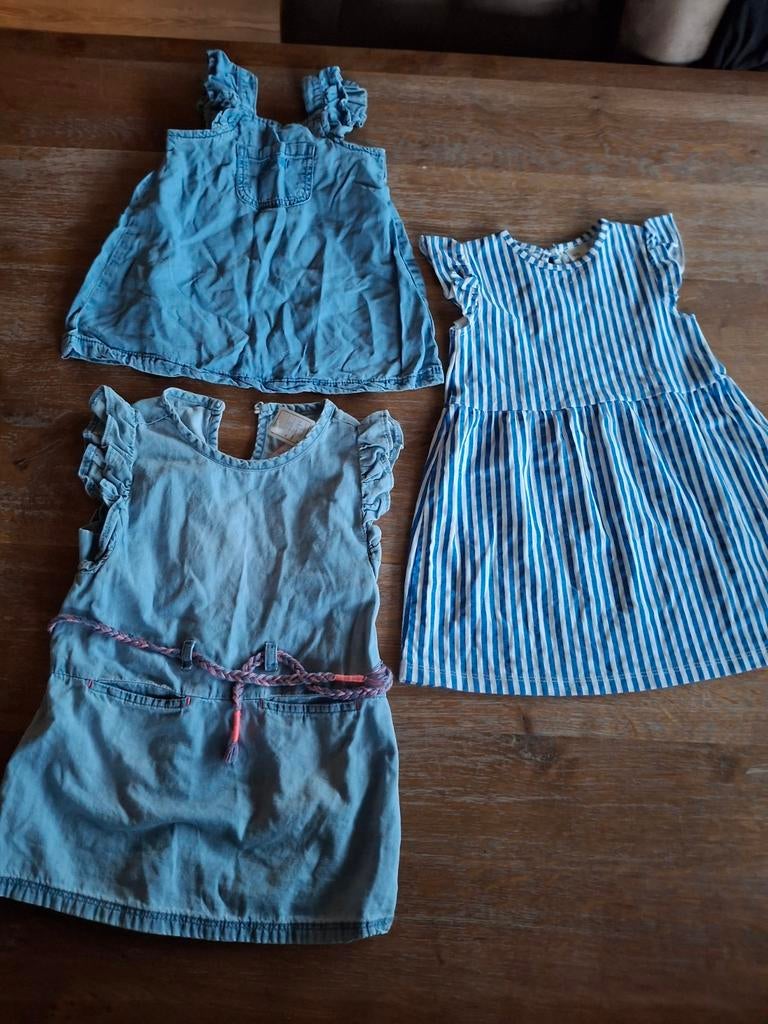 3 spijkerjurkjes maat 80/86 H&M / Hema, Meisje, Jurkje of Rokje, H&M / Hema, Ophalen of Verzenden