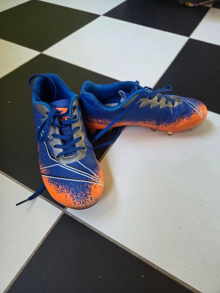 Voetbalschoenen - Blauw/Oranje maat 32, Maat XS of kleiner, Ophalen of Verzenden, Gebruikt, Schoenen