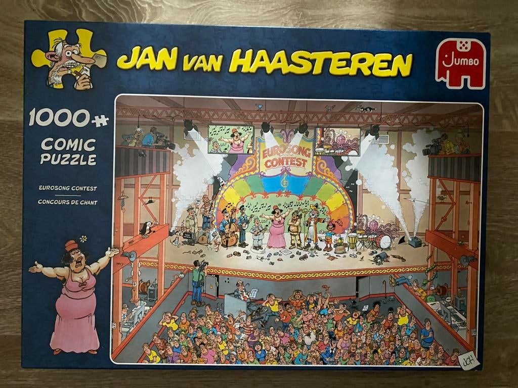 Jan van Haasteren Eurovisie Songfestival 1000st, Ophalen, 500 t/m 1500 stukjes, Zo goed als nieuw, Legpuzzel