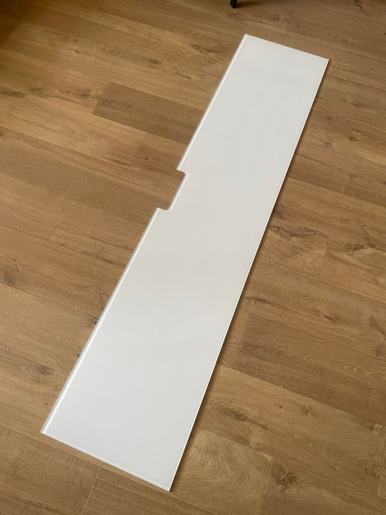 BESTÅ Toppaneel voor tv, glas/wit, 180x40 cm, 150 tot 200 cm, Nieuw, Ophalen of Verzenden, Glas