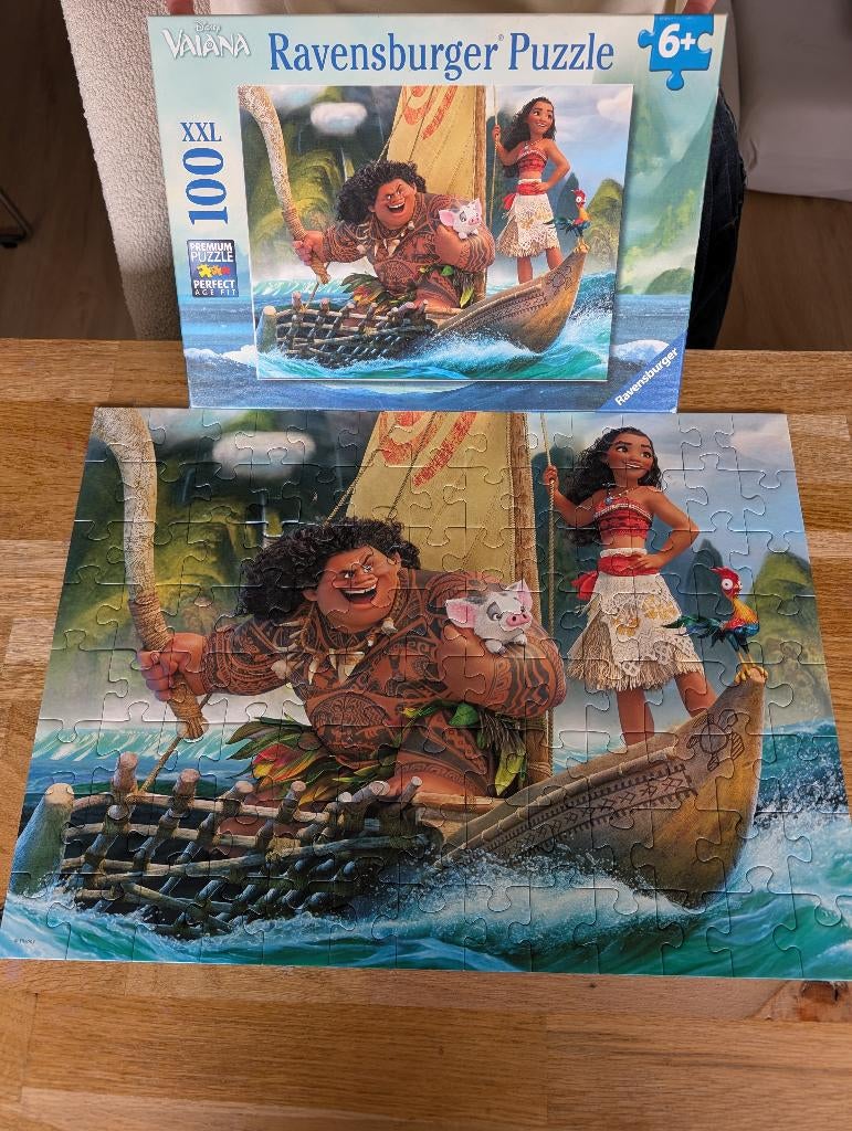 Vaiana puzzel 100 stukjes, Ophalen of Verzenden, Minder dan 500 stukjes, Gebruikt, Legpuzzel