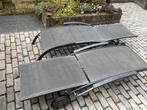 2x Luxe Tuin Ligstoelen - Verstelbaar en Comfortabel, Ophalen, Zo goed als nieuw, Metaal, Verstelbaar