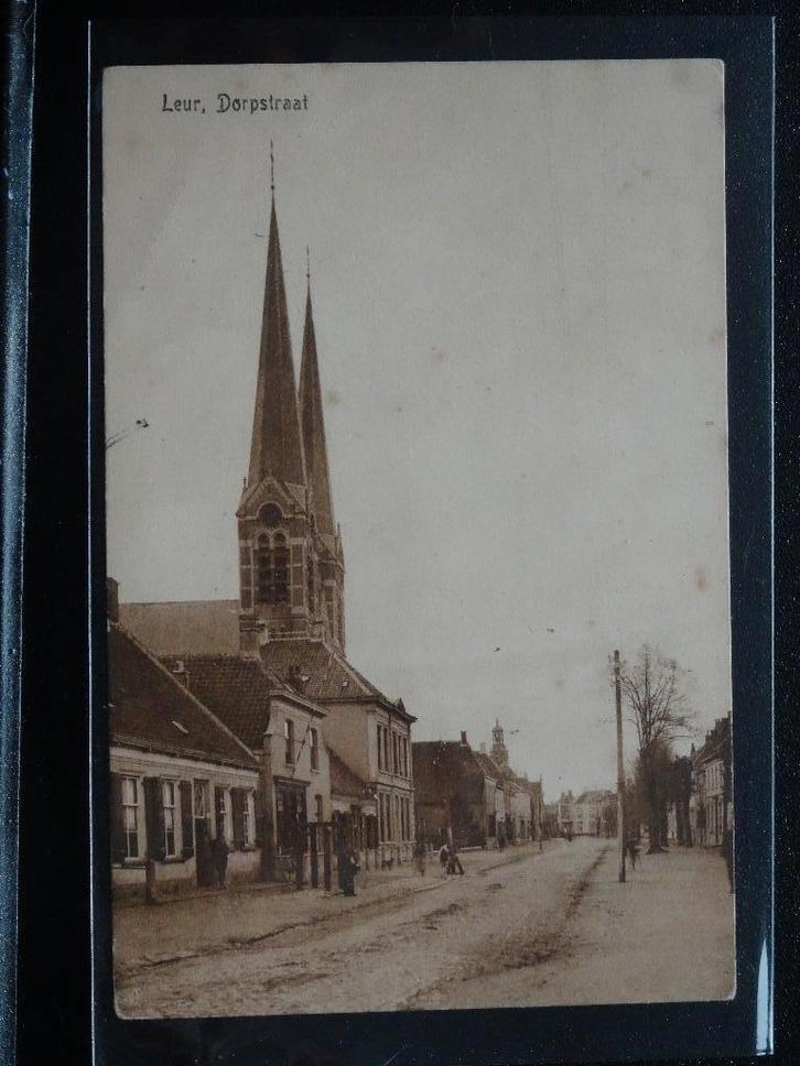 LEUR   Dorpsstraat  HOEFSTAL, Verzamelen, Ansichtkaarten | Nederland, Gelopen, Noord-Brabant, Voor 1920, Ophalen of Verzenden