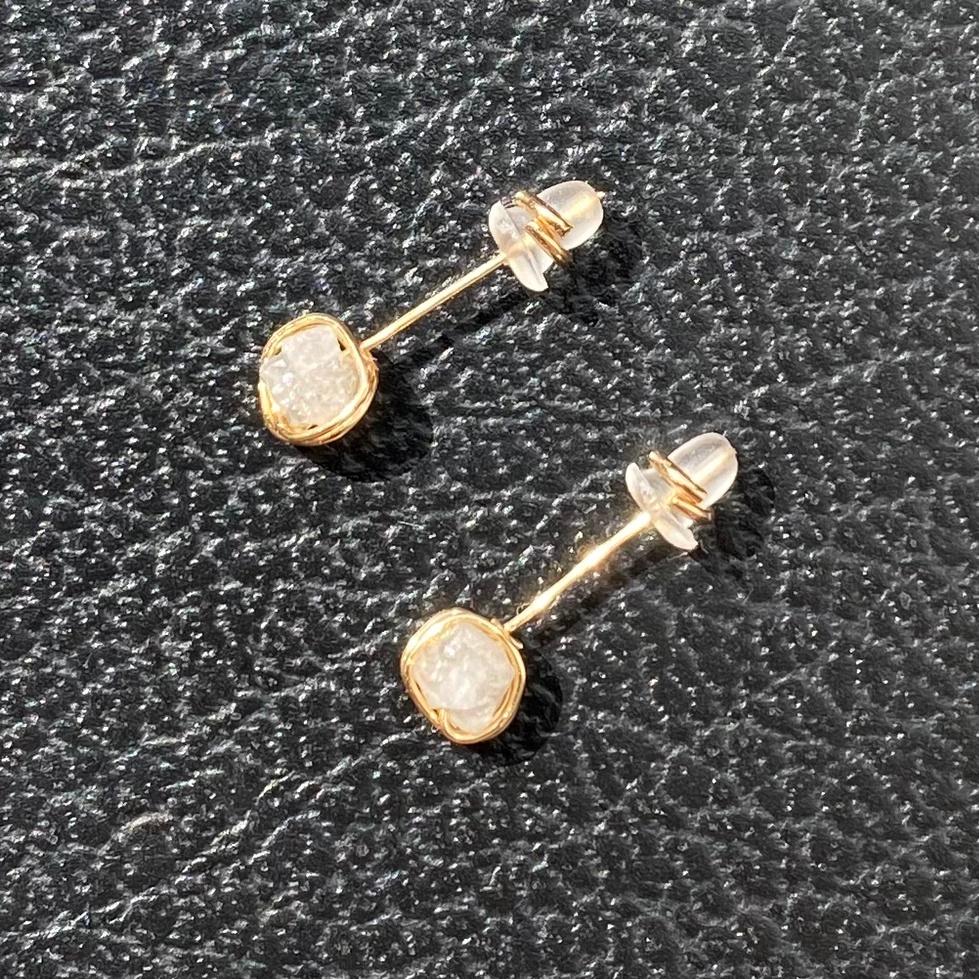 Oorbellen oorstekers natuurlijke Diamant, Sieraden, Tassen en Uiterlijk, Oorbellen, Overige materialen, Wit, Nieuw, Ophalen of Verzenden
