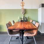 Eettafel met 6 stoelen, Ophalen, Gebruikt, 50 tot 100 cm, 150 tot 200 cm