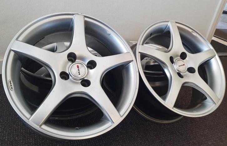 MAK ITALIA 16INCH 5-SPOKE VELGEN 4x100 *HYPER SILVER*, Auto-onderdelen, Banden en Velgen, Velg(en), 16 inch, Personenwagen, Gebruikt