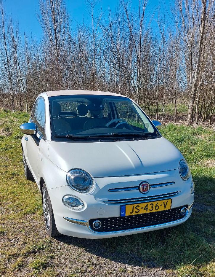 Fiat 500 Twinair Turbo 80pk 2016 Wit/Parelmoer, Auto's, Fiat, Particulier, 500C, ABS, Airbags, Airconditioning, Bluetooth, Boordcomputer