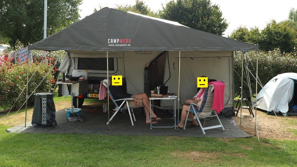 CampWerk Offroad Family tenttrailer/vouwwagen  zeer compleet, Caravans en Kamperen, Ophalen, Campwerk, Overige kleuren, Aanwezig