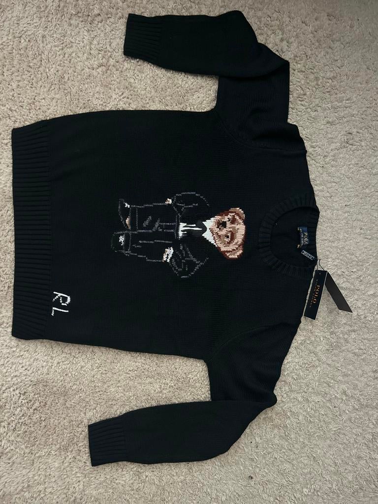 Polo Ralph Lauren Bear Sweater – New (With Tags), Ophalen of Verzenden, Nieuw, Maat 48/50 (M), Zwart