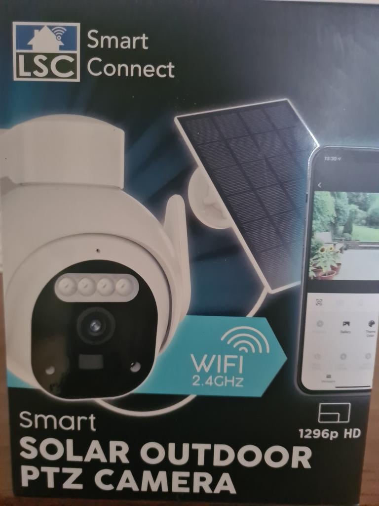 Lsc smart connect ptz camera op zonne-energie voor buiten, Audio, Tv en Foto, Videobewaking, Ophalen of Verzenden, Nieuw, Buitencamera