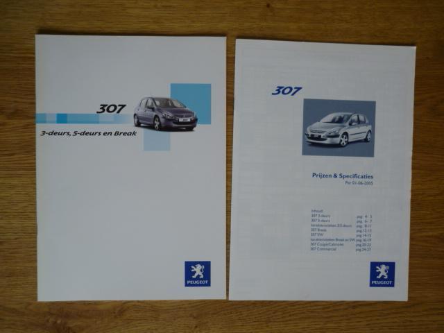 Folders Peugeot 307 / 307 sw / 605, Boeken, Auto's | Folders en Tijdschriften, Zo goed als nieuw, Peugeot, Ophalen of Verzenden