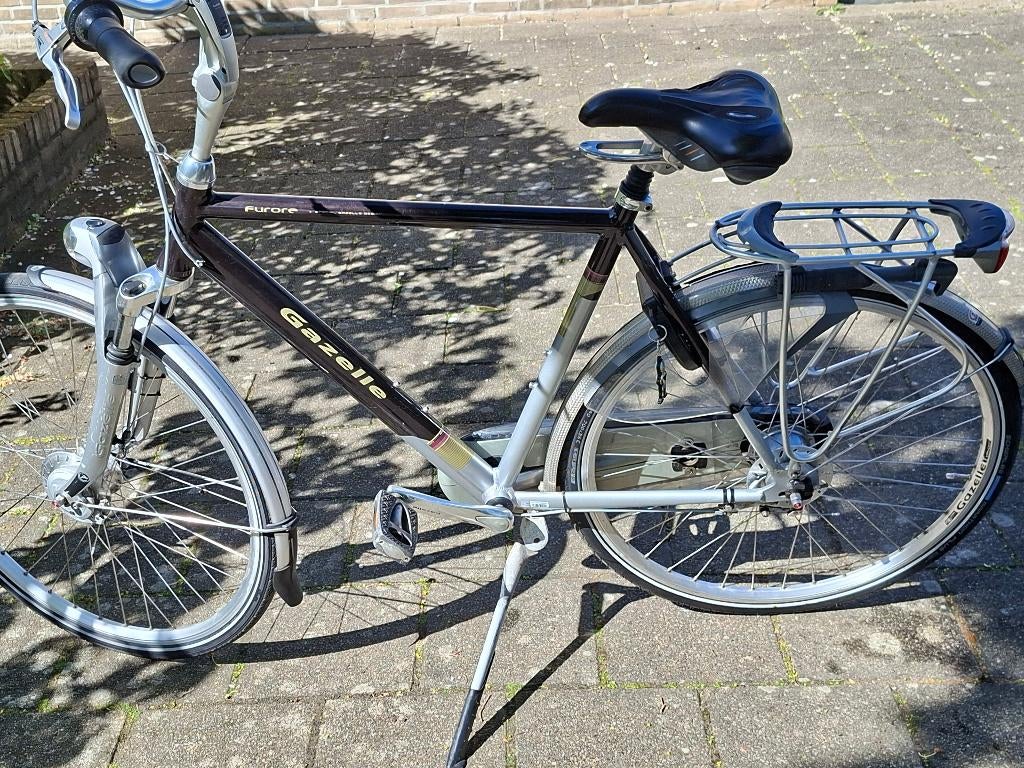 Herenfiets Gazelle Furore, Ophalen, Versnellingen, Zo goed als nieuw, 57 tot 61 cm