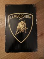 Lamborghini metalen reclamebord / wandbord (Old Look), Ophalen of Verzenden, Nieuw, Auto's