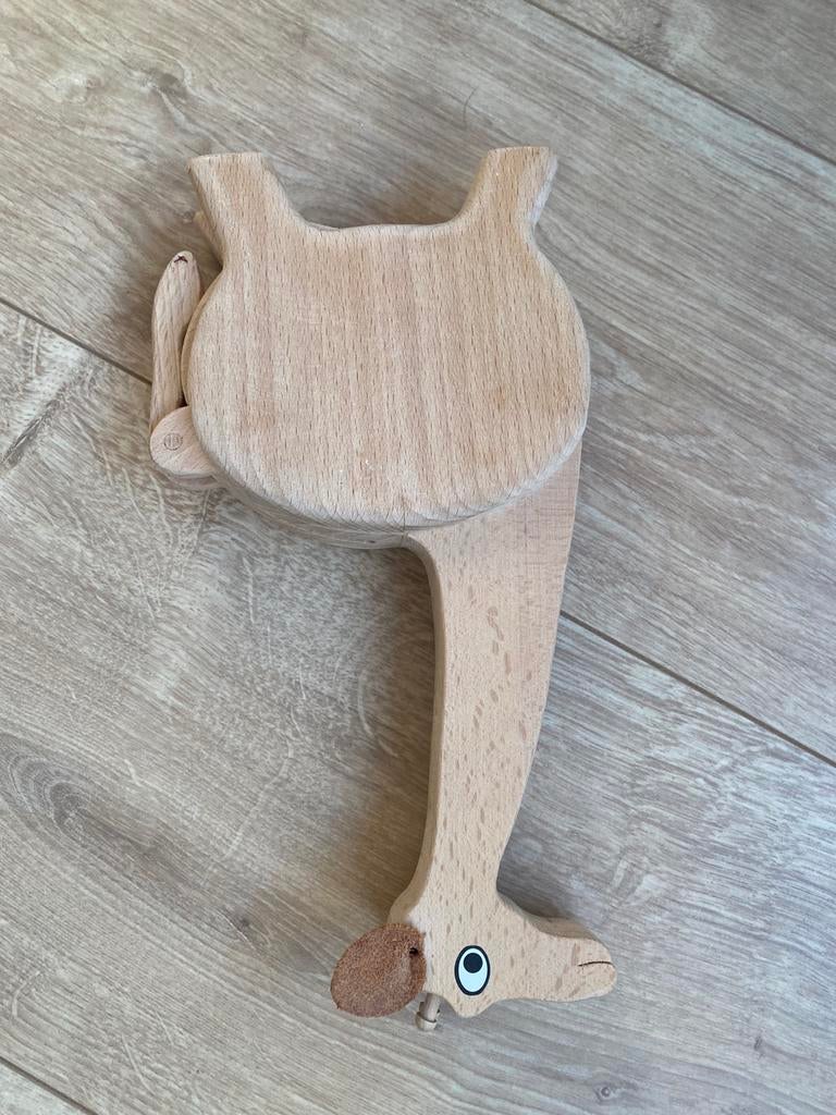 Houten spaarpot giraffe, Ophalen, Zo goed als nieuw