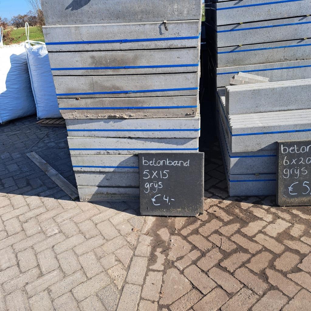 Betonbanden grijs of antraciet, Tuin en Terras, Tegels en Klinkers, Ophalen of Verzenden, Beton, Minder dan 5 m², Overige typen