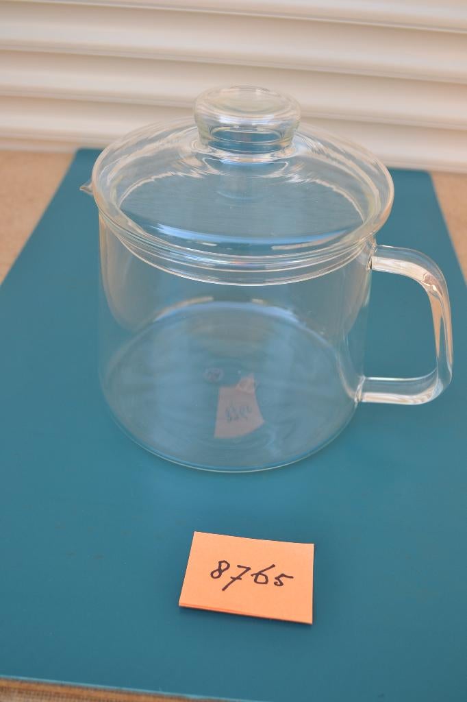 Mooie glazen Douwe Egbers theepot NR 8765, Glas of Glazen, Ophalen of Verzenden, Effen, Glas