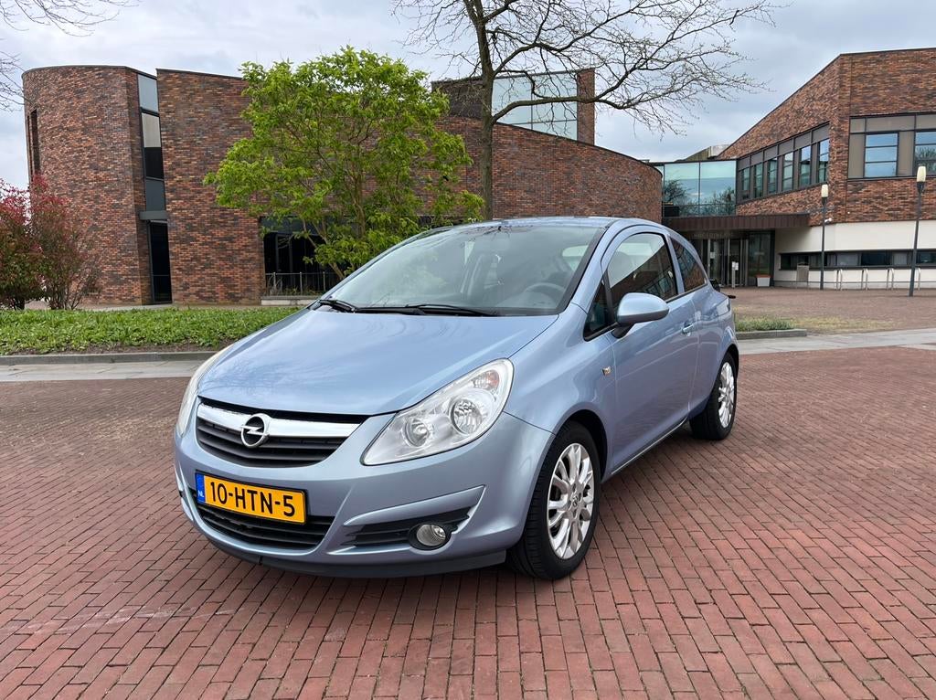 Opel Corsa 1.4 16V Business EcoTec 2009 3D N.A.P nieuwe APK, Auto's, Opel, Voorwielaandrijving, Stof, 4 cilinders, Blauw