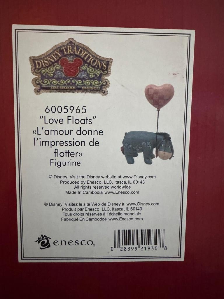 Disney beeldje love floats te koop, Ophalen, Winnie de Poeh of vrienden, Zo goed als nieuw, Beeldje of Figuurtje