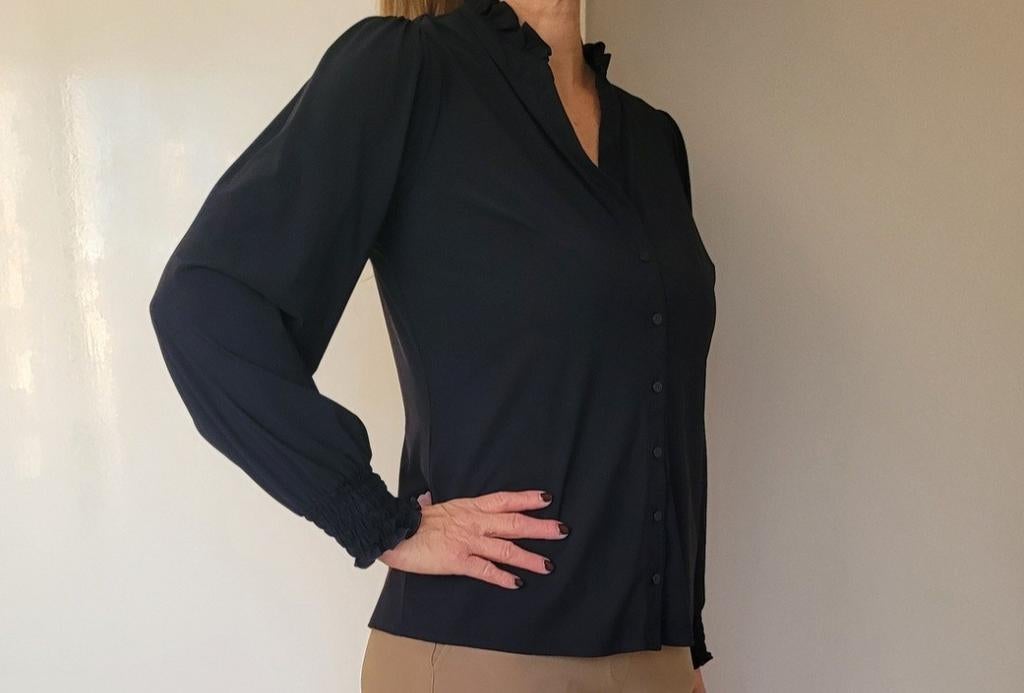 Studio Anneloes blouse XXL Donkerblauw Travelstof, Studio Anneloes, Maat 46/48 (XL) of groter, Ophalen of Verzenden, Zo goed als nieuw