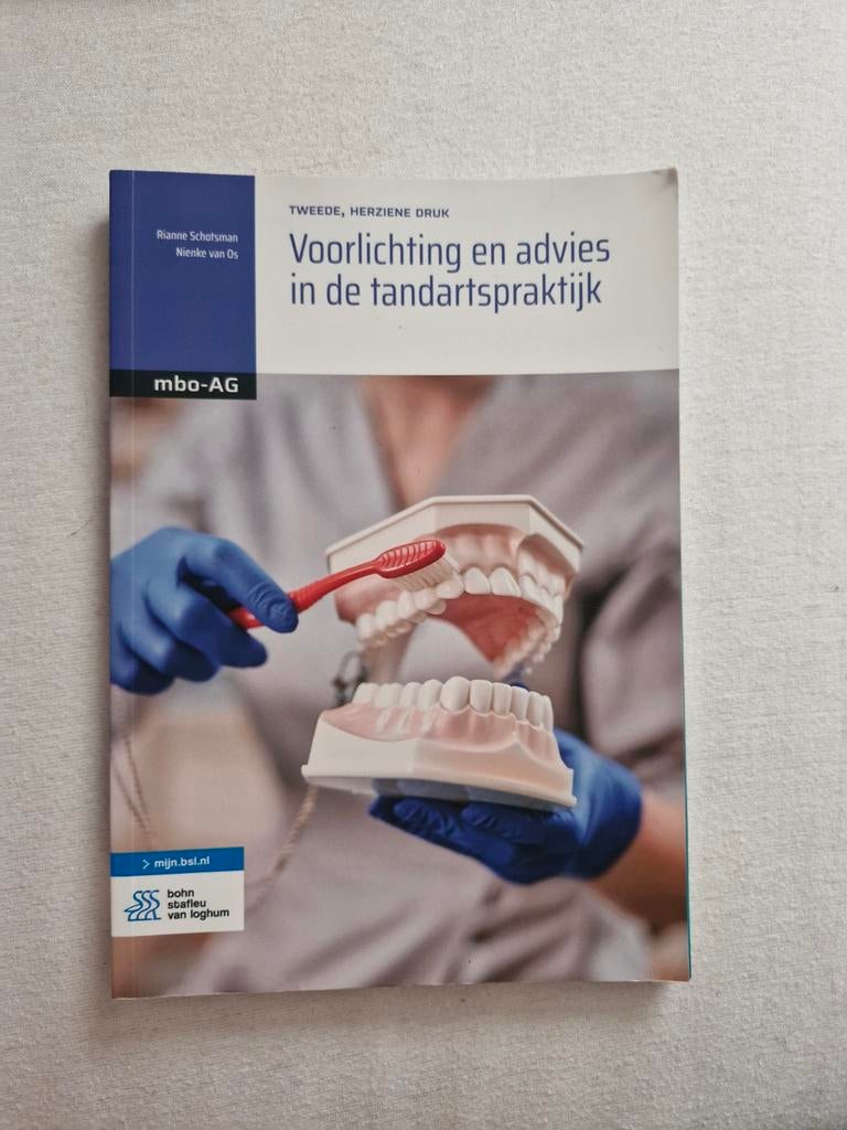 Voorlichting en advies in de tandartspraktijk MBO-AG, Boeken, Schoolboeken, VMBO, Overige vakken, Ophalen of Verzenden, Zo goed als nieuw