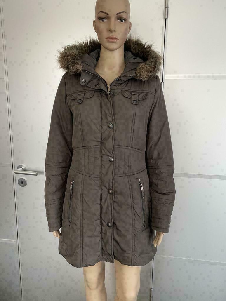 E1141 MEXX: maat 36=S winterjas jas parka winter taupe/bruin, Kleding | Dames, Mexx, Bruin, Ophalen of Verzenden, Zo goed als nieuw