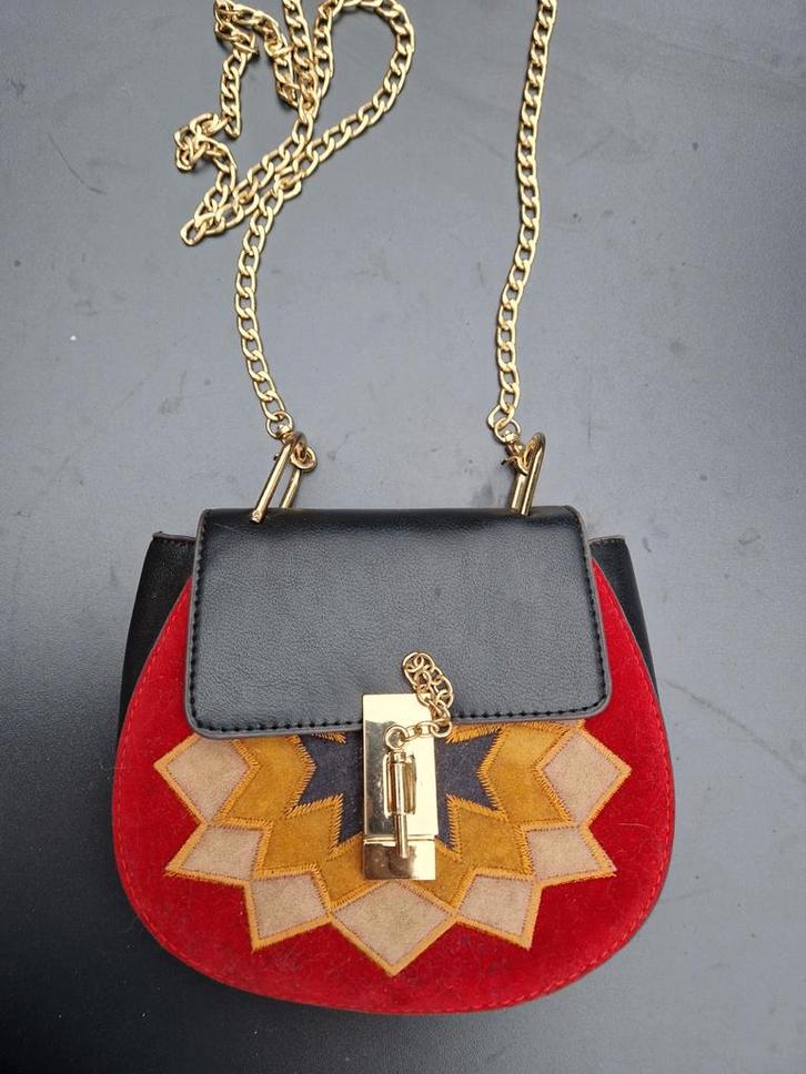 Drew schoudertas patchwork marcie kleine tas, Sieraden, Tassen en Uiterlijk, Tassen | Schoudertassen, Zo goed als nieuw, Overige merken