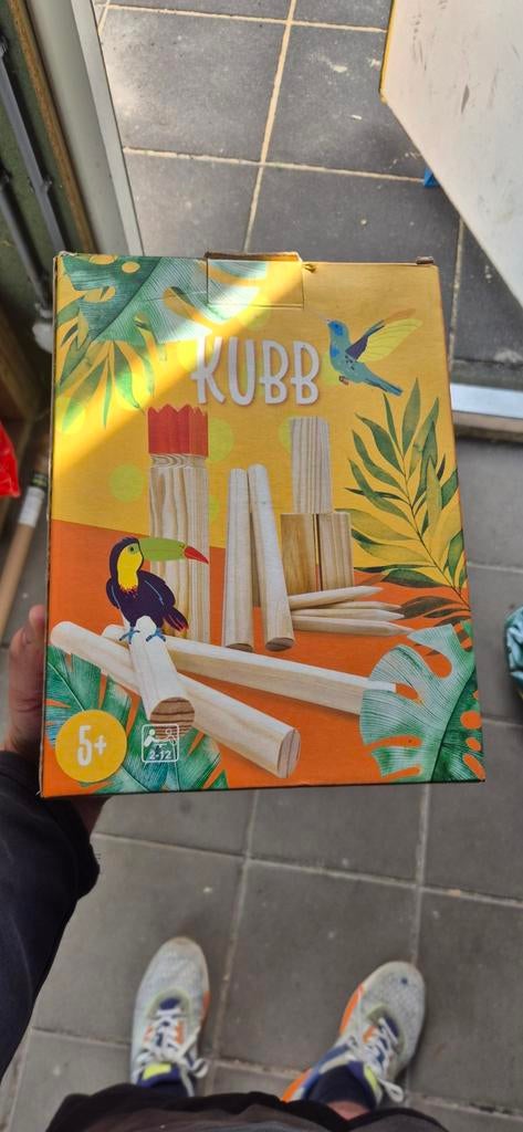 Kubb spel - Houten buitenspel voor jong en oud, Vijf spelers of meer, Ophalen of Verzenden, Zo goed als nieuw, Onbekend