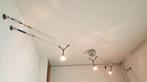 Rail verlichting met 3 spots halogeen, Huis en Inrichting, Lampen | Spots, Ophalen of Verzenden, Gebruikt, Metaal of Aluminium