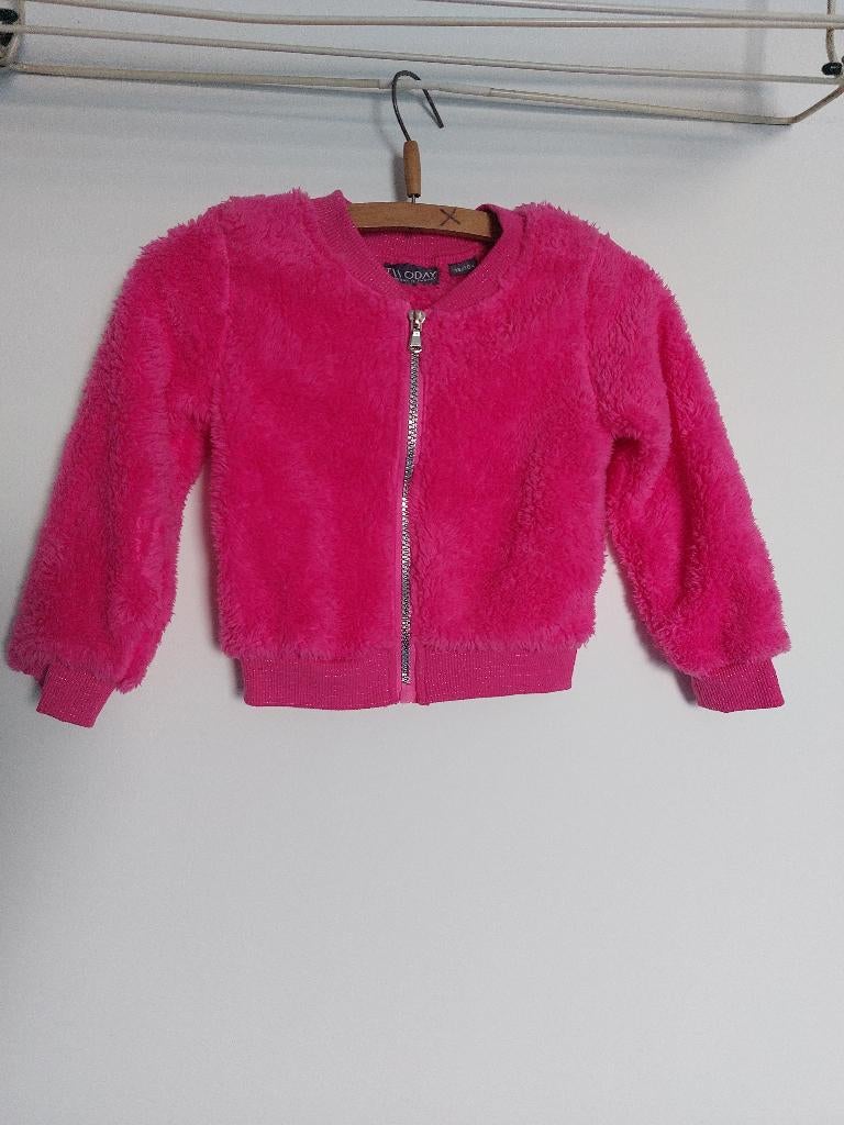 Nieuw roze, bont vestje, mt 98/104, Ophalen of Verzenden, Nieuw, Meisje, Trui of Vest
