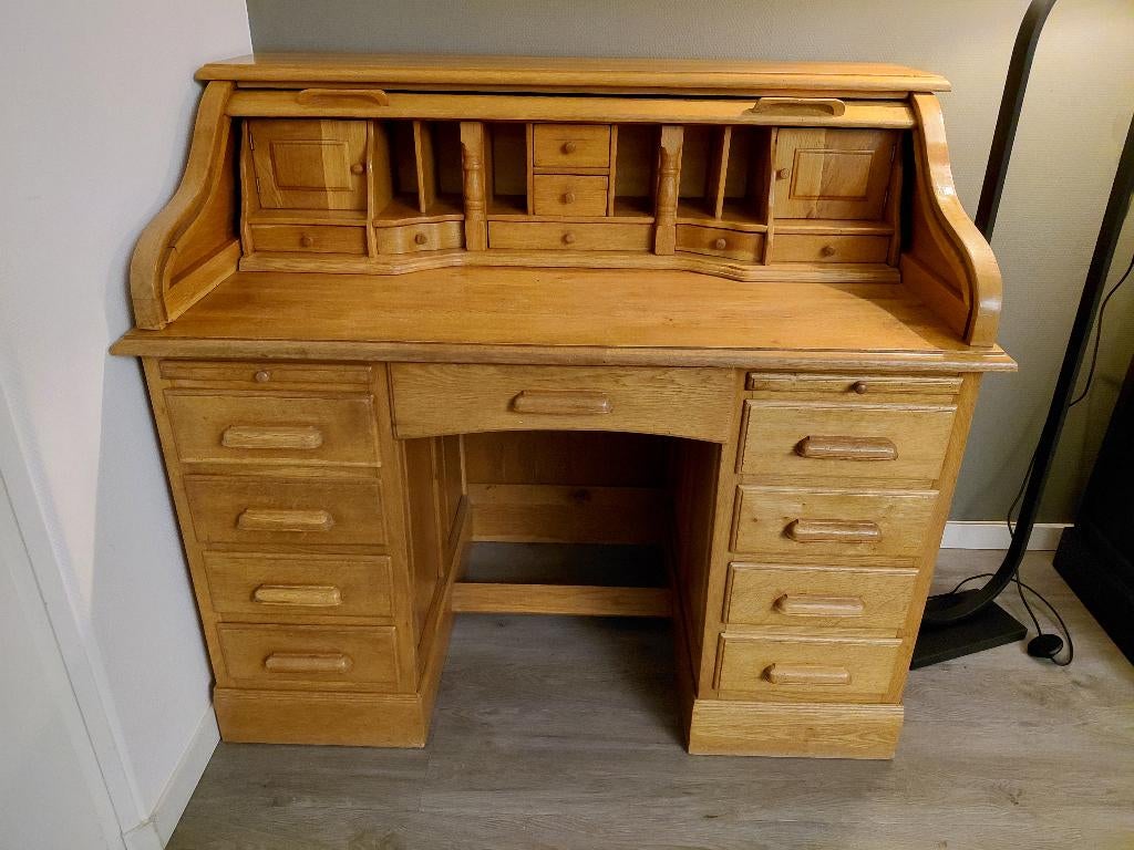 Eikenhouten secretaire honing patiné, Ophalen, Gebruikt