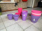 Verschillende plastic bloempotten prijs per stuk, Tuin en Terras, Bloempotten, Kunststof, Gebruikt, Balkon, Rond
