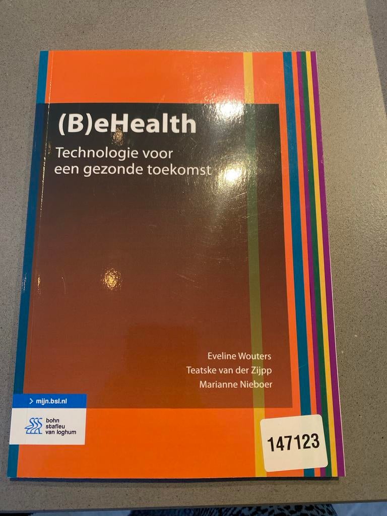 (B)eHealth Technologie voor een gezonde toekomst, Boeken, Ophalen of Verzenden, Gamma, Zo goed als nieuw, HBO