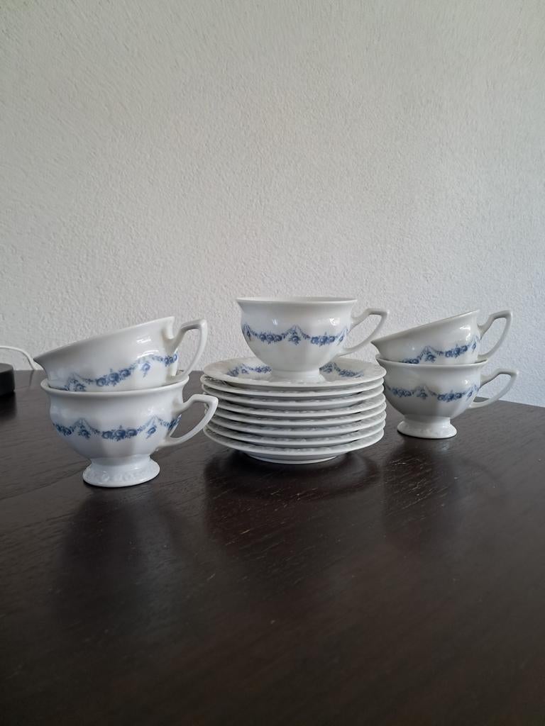 Rosenthal maria rosenkante blau 8 schoteltjes en 5 kopjes, Antiek en Kunst, Ophalen of Verzenden