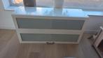 Witte wandkast met klapdeur en matglas, Ophalen, Gebruikt, Minder dan 150 cm, Minder dan 100 cm