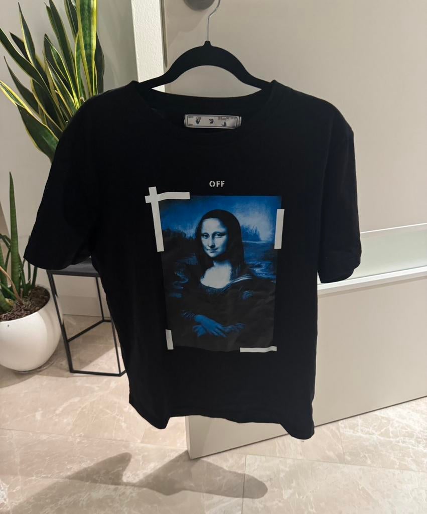 Off-White Mona Lisa Black Tee, Ophalen of Verzenden, Zo goed als nieuw, Maat 48/50 (M), Zwart
