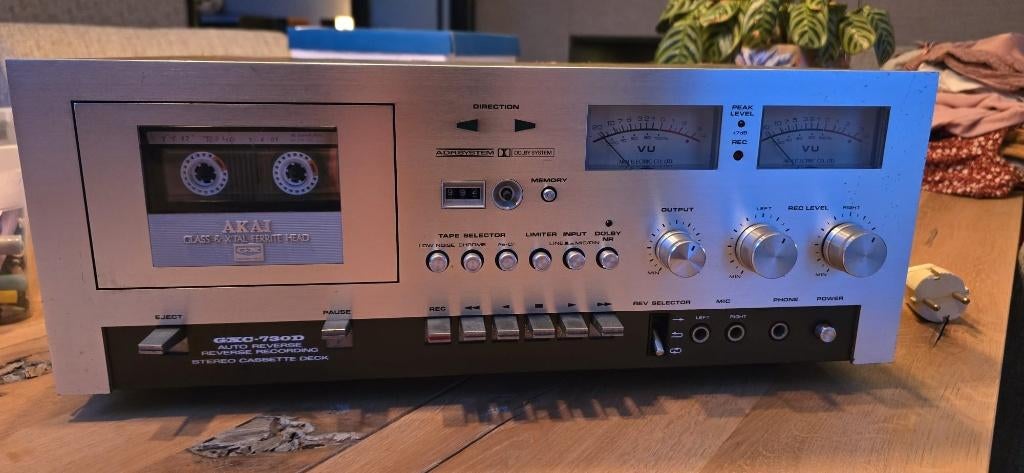 Akai GXC-730D | Woodcase | Volledig Werkend & Getest!, Audio, Tv en Foto, Cassettedecks, Ophalen, Enkel, Akai, Auto-reverse